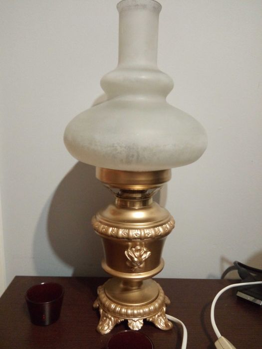 Lampa naftowa piękna imitacja lata 50 XX w
