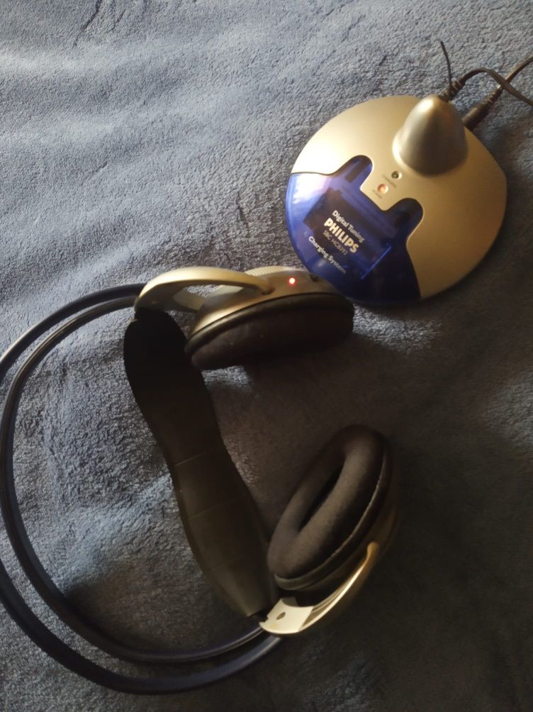 PHILIPS FM hc8390 słuchawki RADIOWE 100m zasięg bezprzewodowe VINTAGE