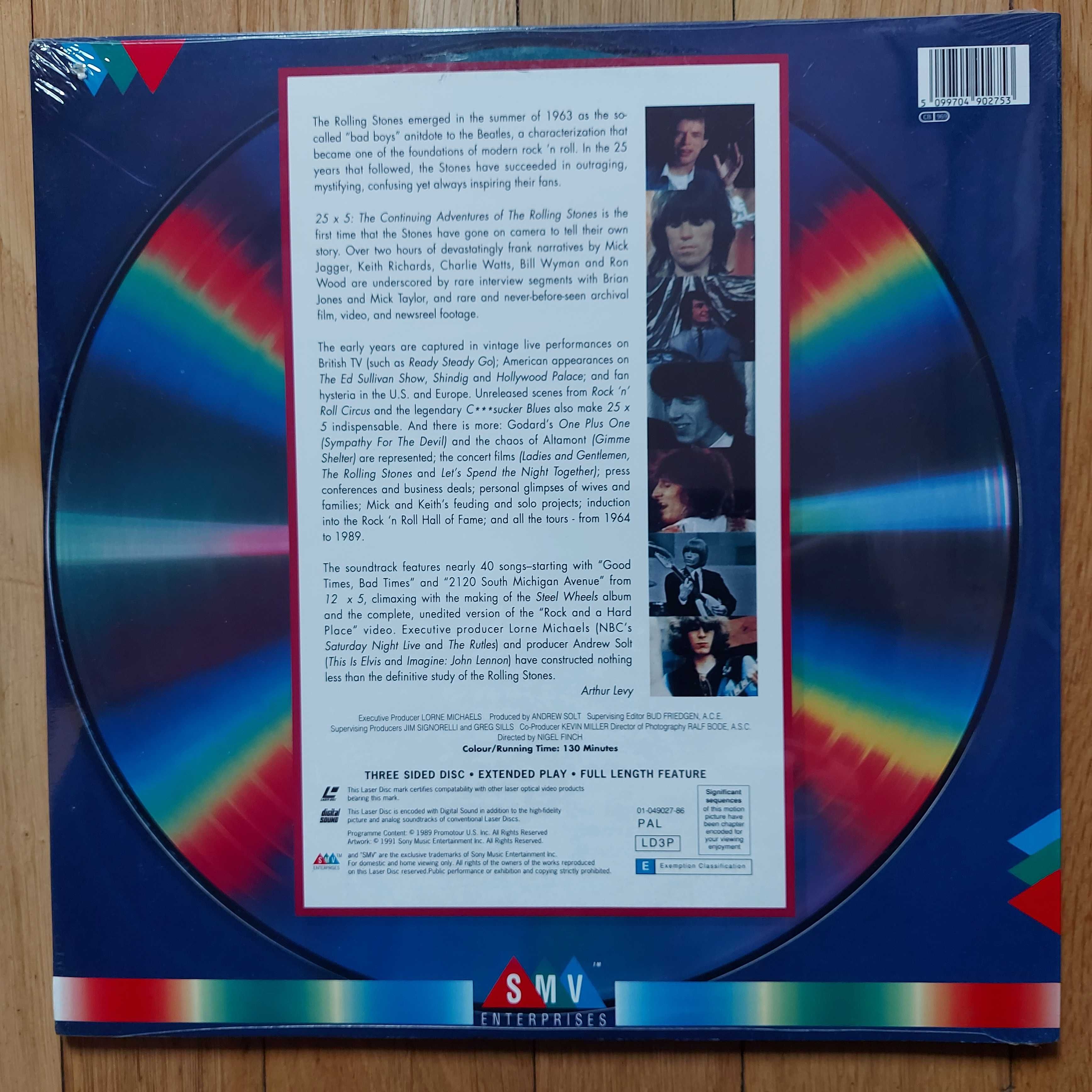 Laserdisc, The Rolling Stones ‎– 25X5 The Continuing Adventures, NOWA