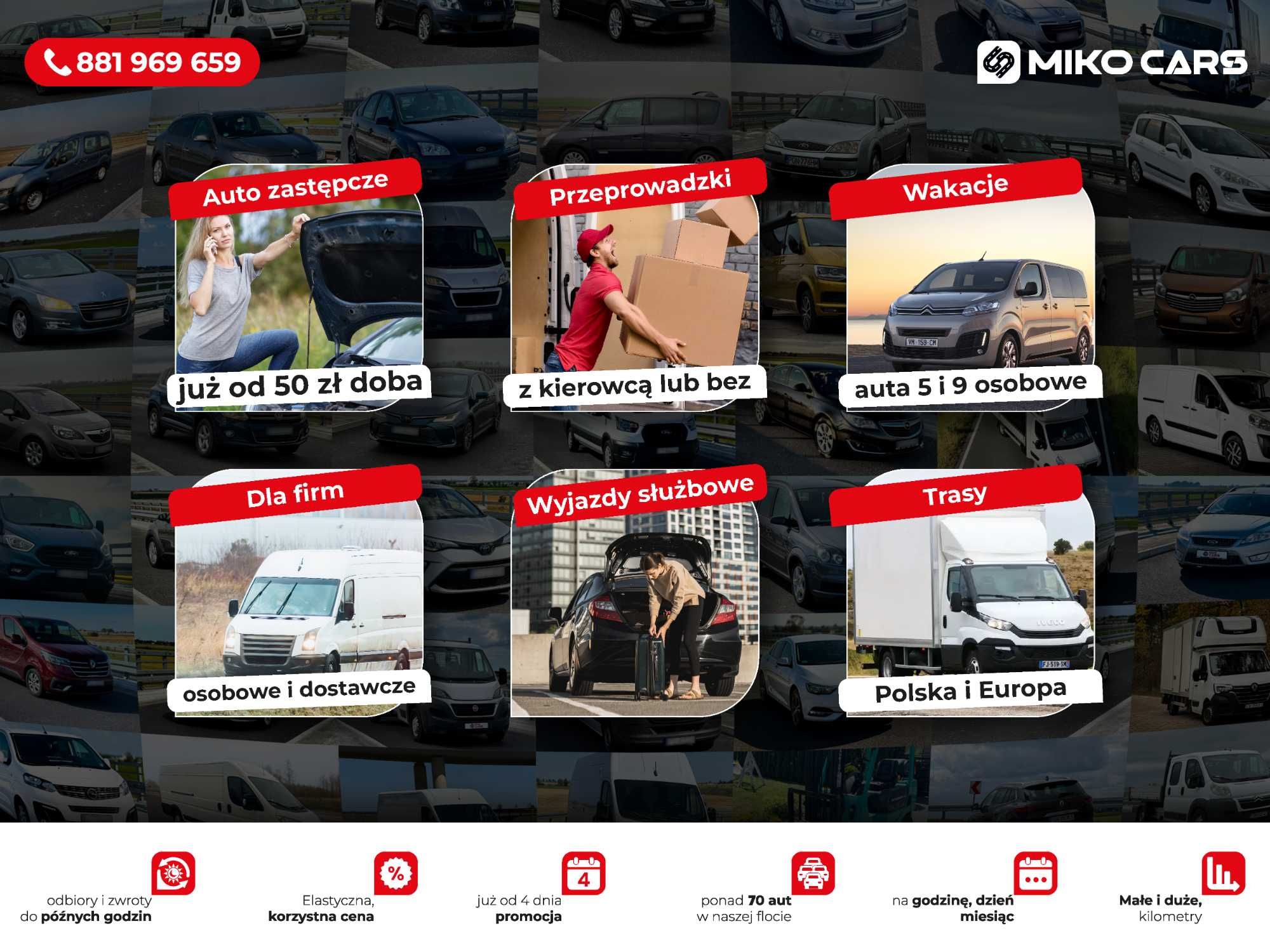 Ford Focus WYPOŻYCZALNIA, WYNAJEM samochodu osobowego i busów