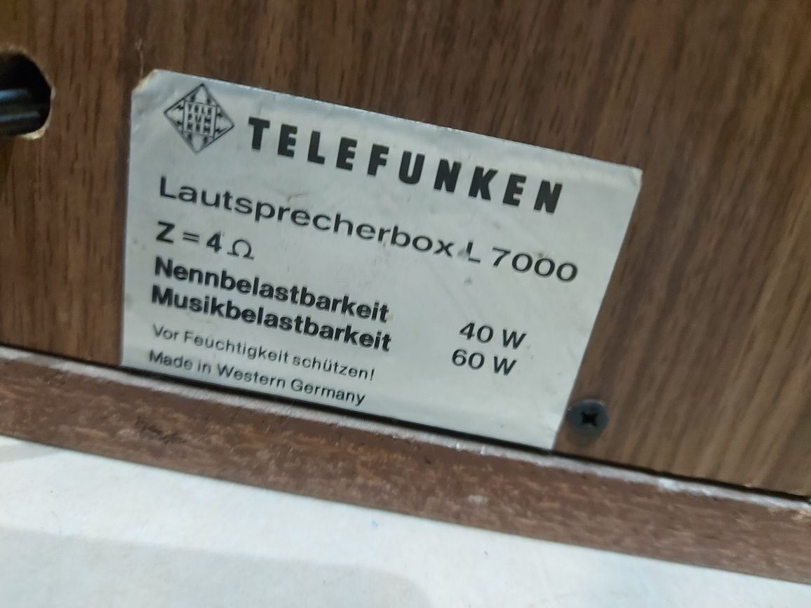 TELEFUNKEN L 7000 ,Telefunken RB 70 kolumny Vintage.monitory-unikat