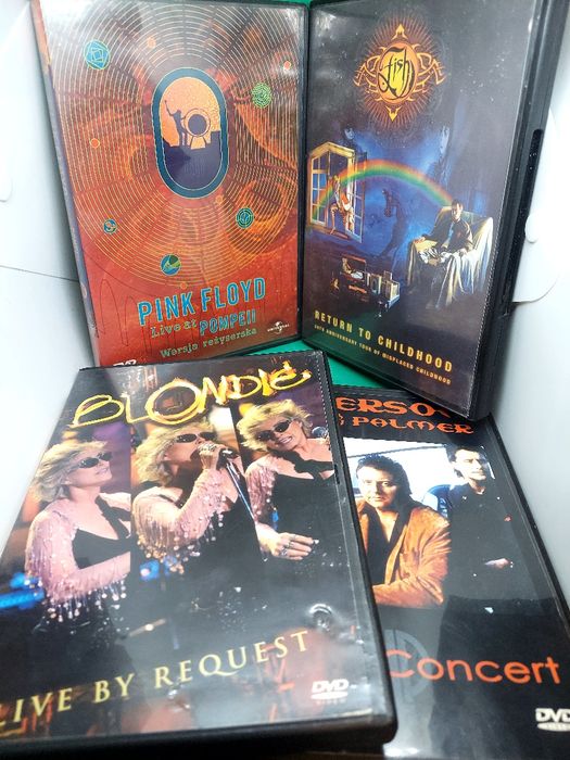 4 koncery DVD Pink Floyd Pompeii,Fish,Blondie, ELP