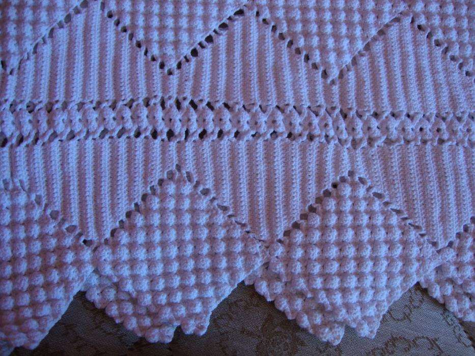 Colcha de renda crochet feita à mão NOVA