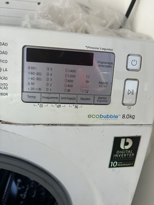 Máquina de Lavar Roupa Samsung EcoBubble 8kg – Digital Inverter