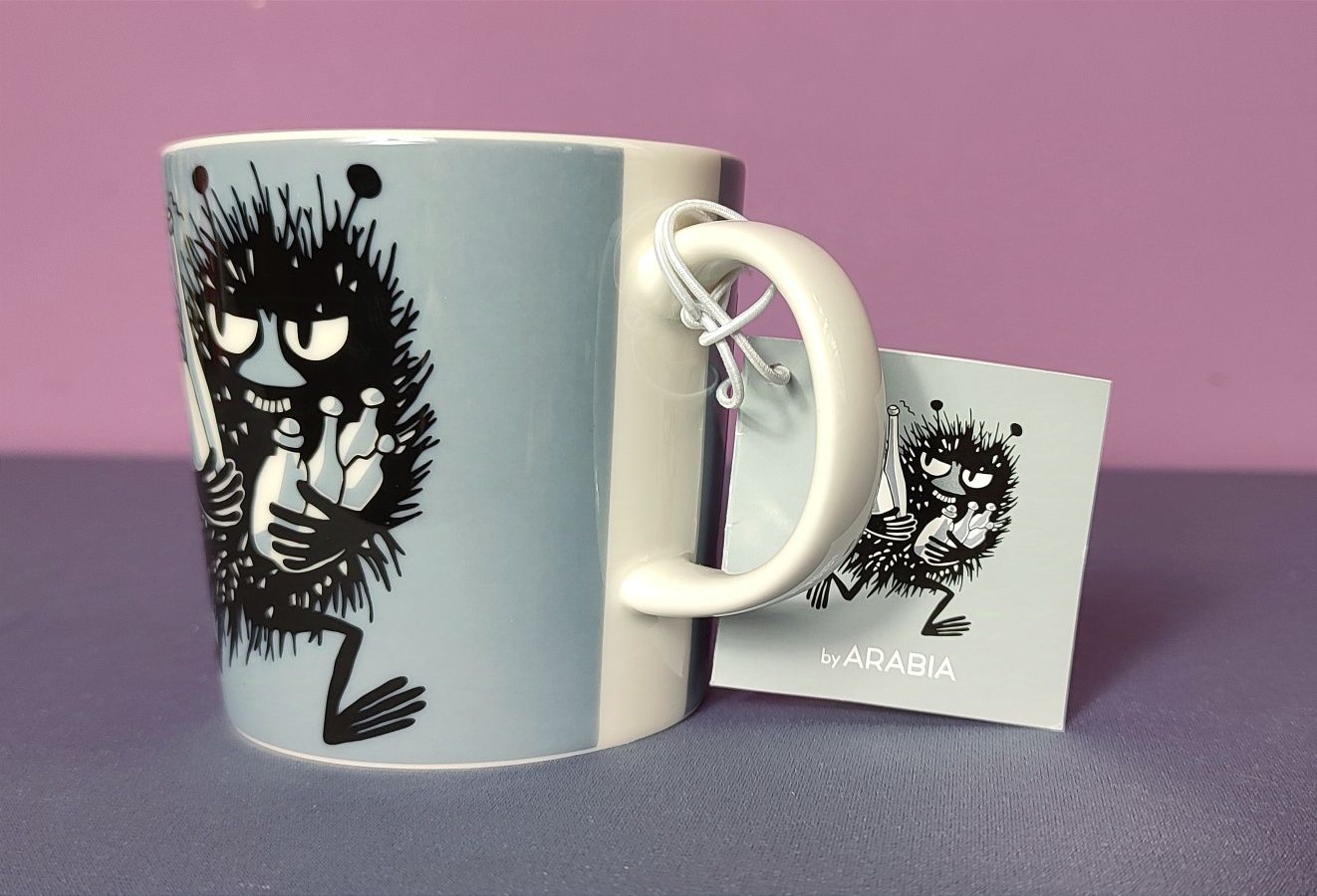 Muminki KUBEK Moomin Arabia Finland - BOBEK 2001 - 2021 z naklejką