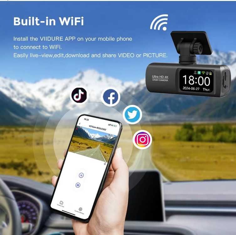 Видеорегистратор Ultra HD 4K 3840*2160P с WiFi и GPS. Просто "бомба"