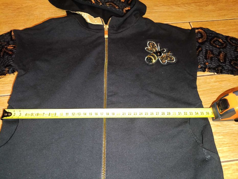 Bluza tunika dziecięca dla dziewczynki  98/104 3-4 lata cekiny falbana