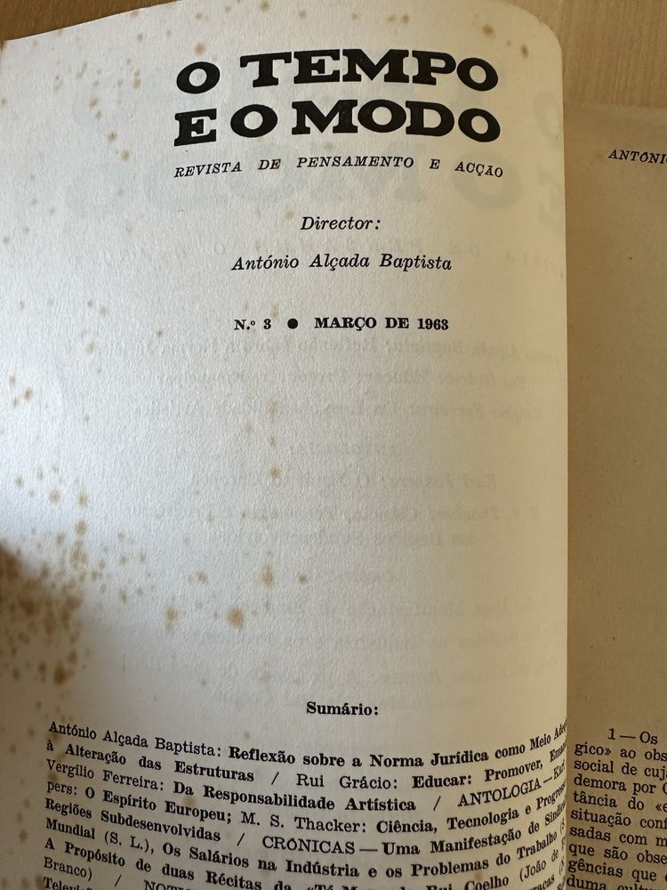 Revista O Tempo e o Modo n°3 - 1963 inclui Herberto Helder