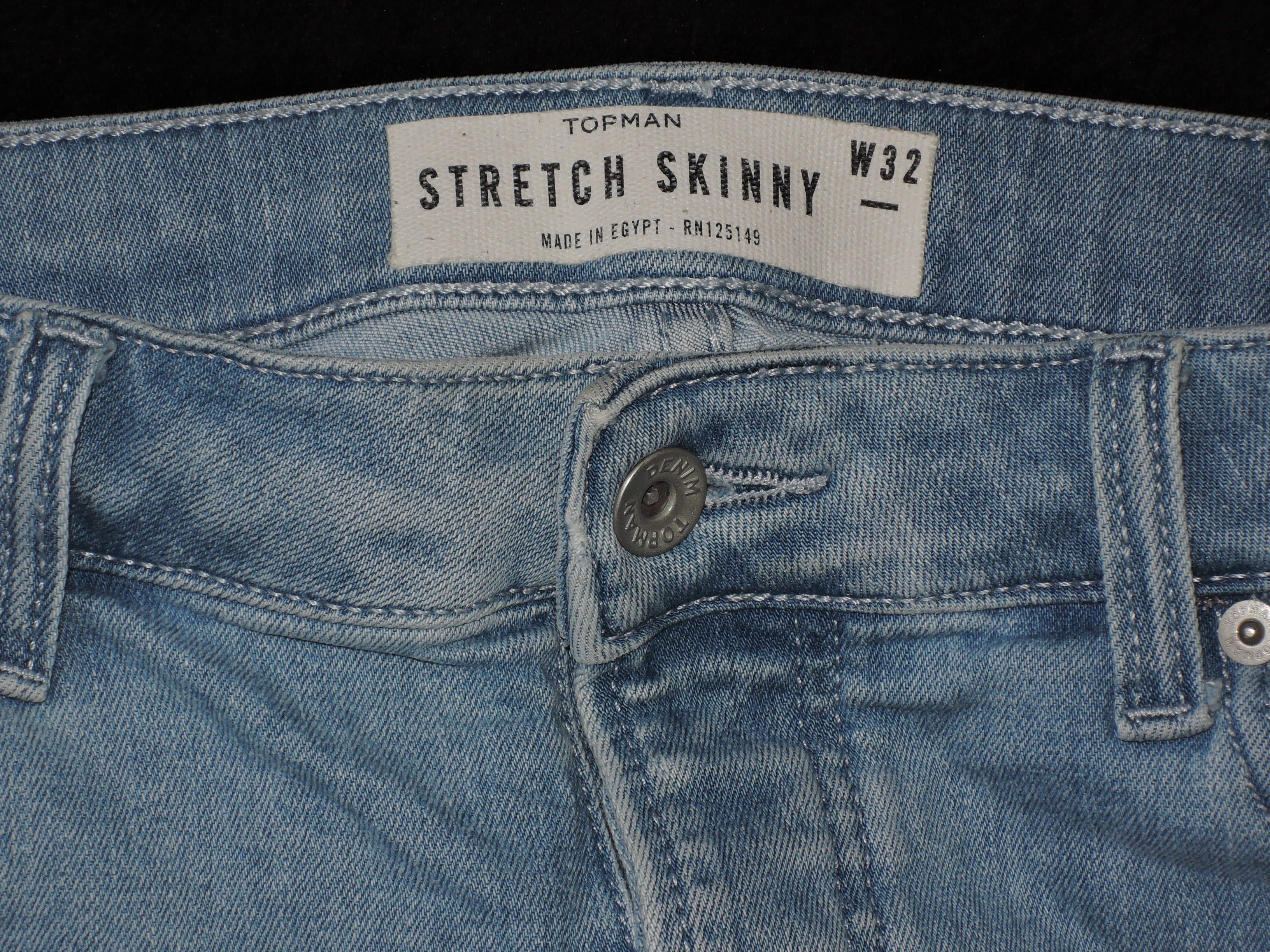 Topman dżinsowe spodenki Stretch Skinny 170 W32