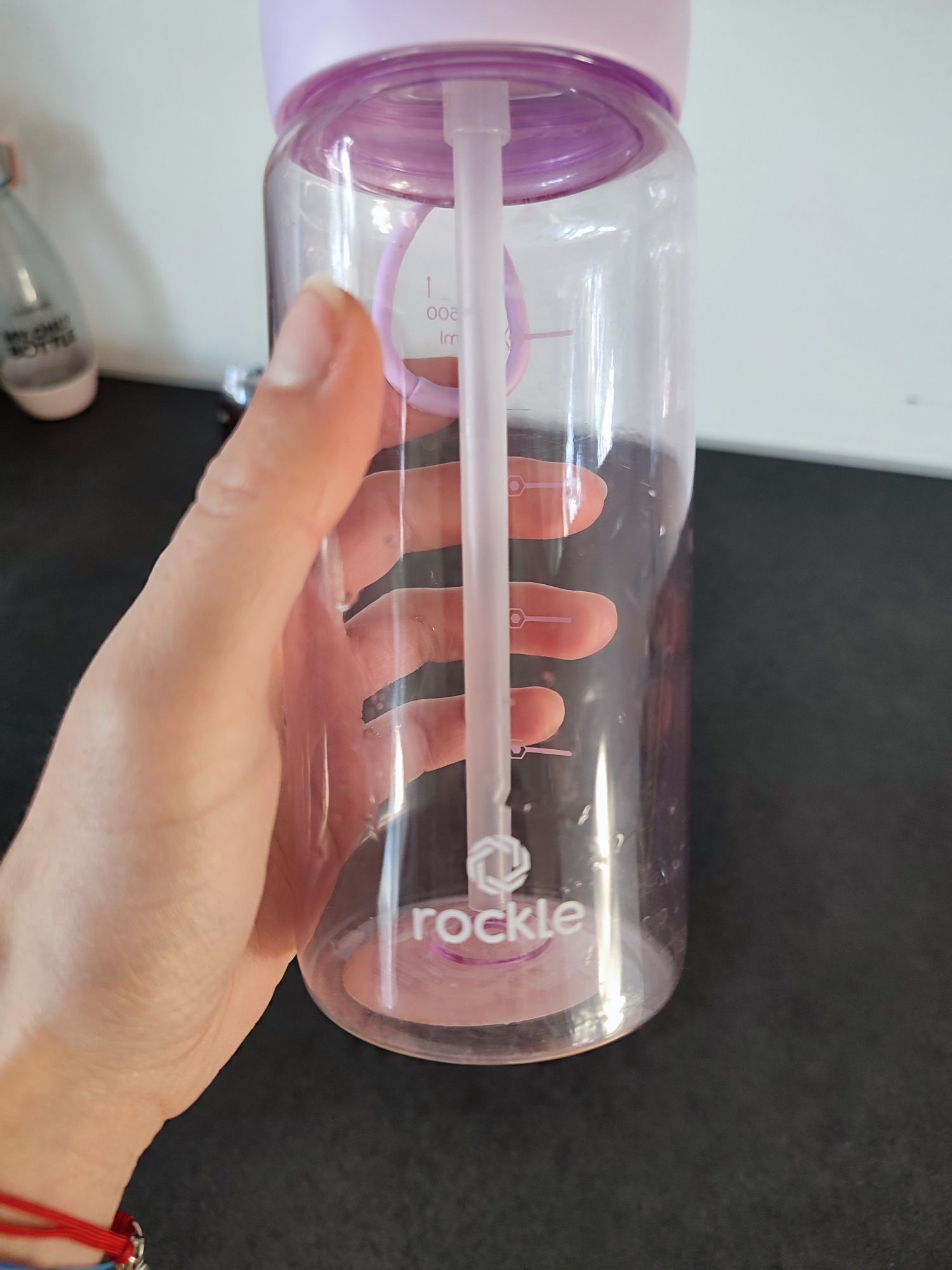 Bidon na wodę z słomką Rockle 500 ml liliowy fioletowy
