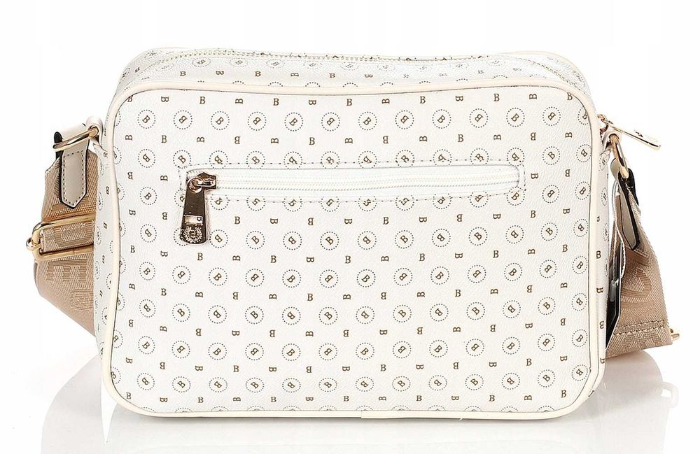 Briciole torebka damska listonoszka na ramię skóra eko biała pasek!!