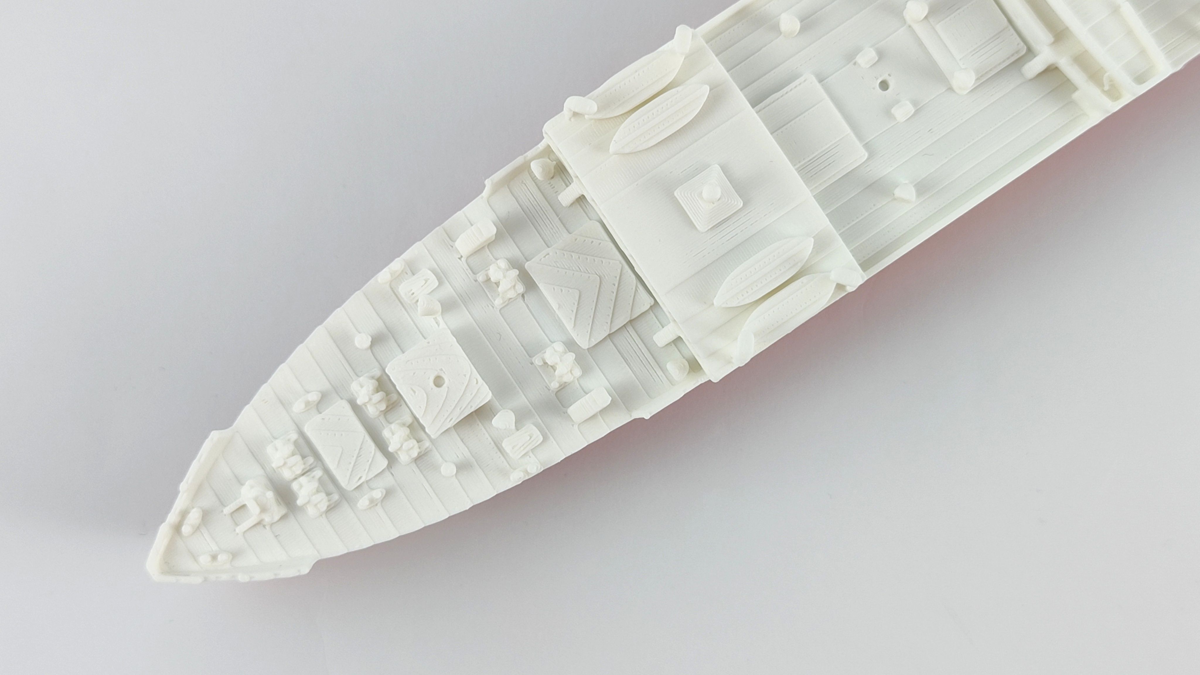RMS Carpathia – druk 3D - 345mm (Skala 1:200) - metalowe wstawki