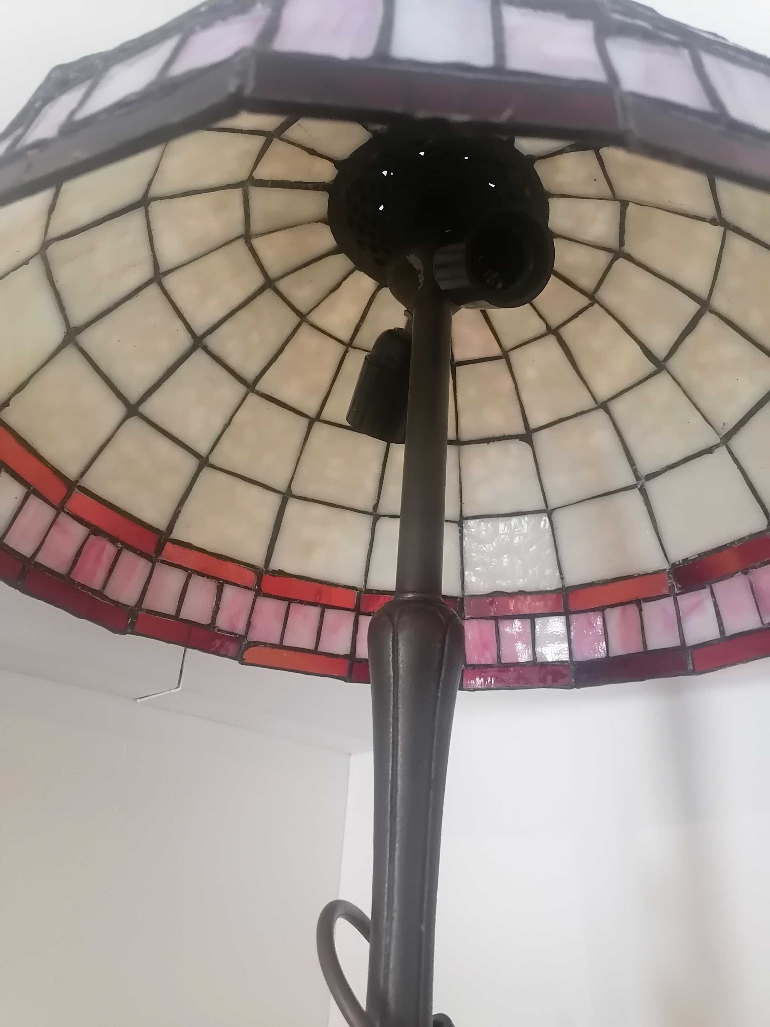 Lampa witrażowa w stylu Tiffany vintage
