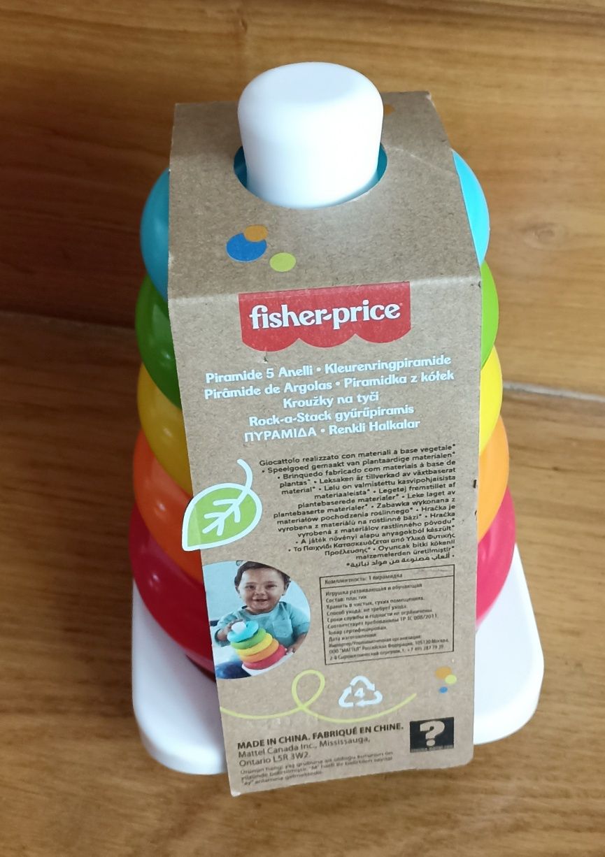 Piramidka z kółek, ekozabawka Fisher-Price,