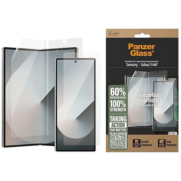 Zestaw ochronny PanzerGlass FlipFoldFlex 2w1 Szkło Classic Fit + Folia