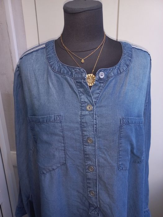Батальна джинсова туніка! Розмір 64-68!