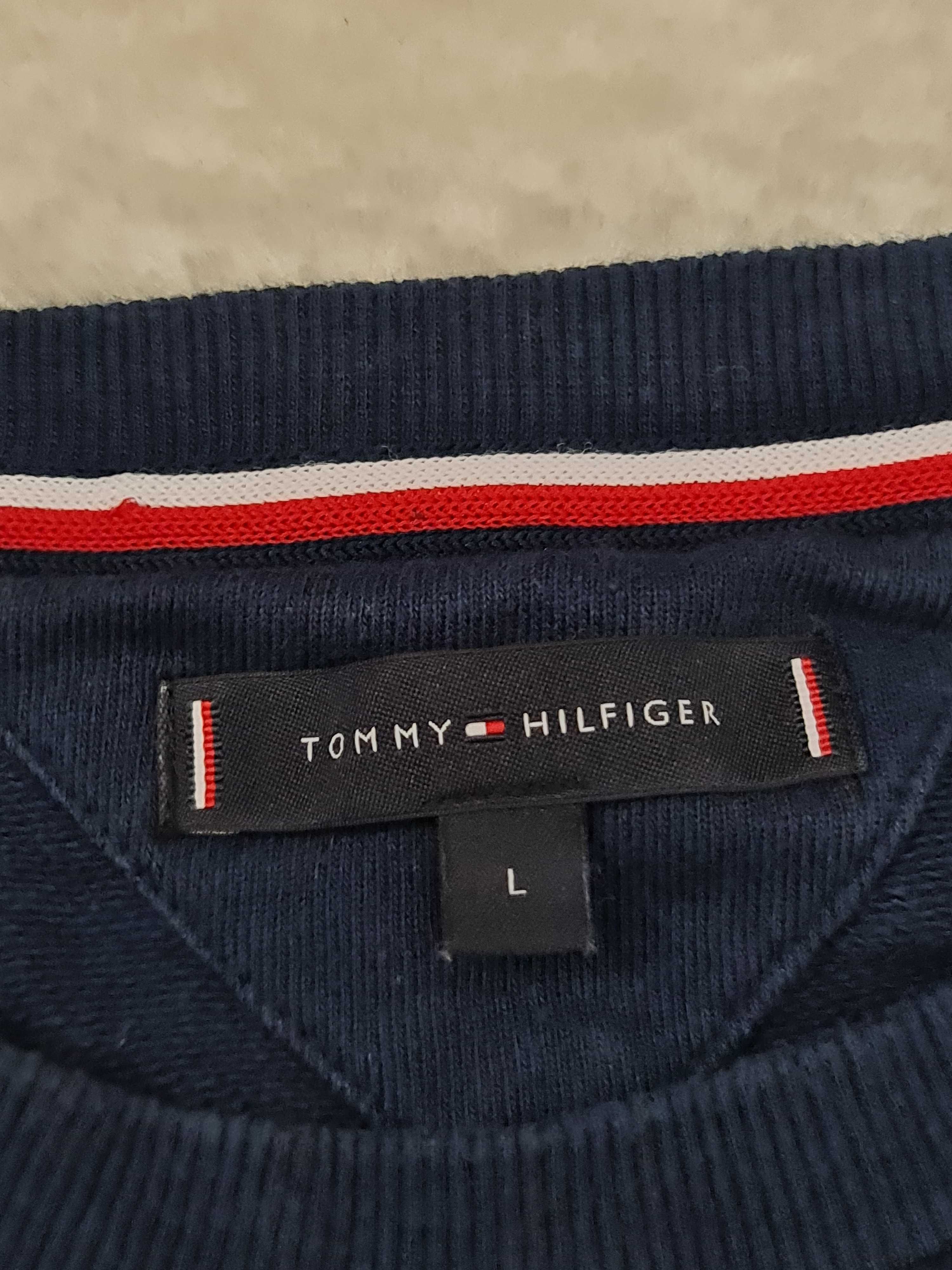 Bluza Sweter Tommy Hilfiger Rozmiar L Granatowy Logo Oryginalny