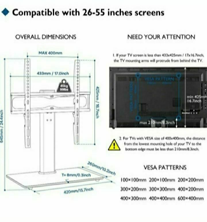 Uchwyt stojak podstawa do telewizora 26-55" Bontec