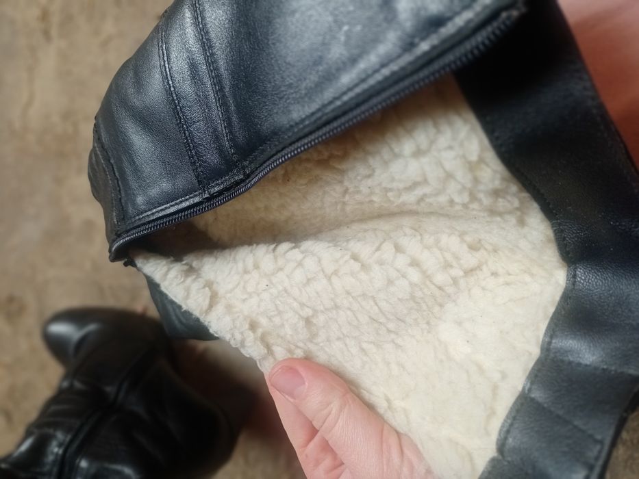 Шкіряні чоботи жіночі, розмір 39