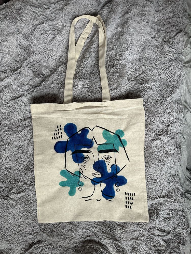 Bawełniana torba tote bag custom boho aestetic