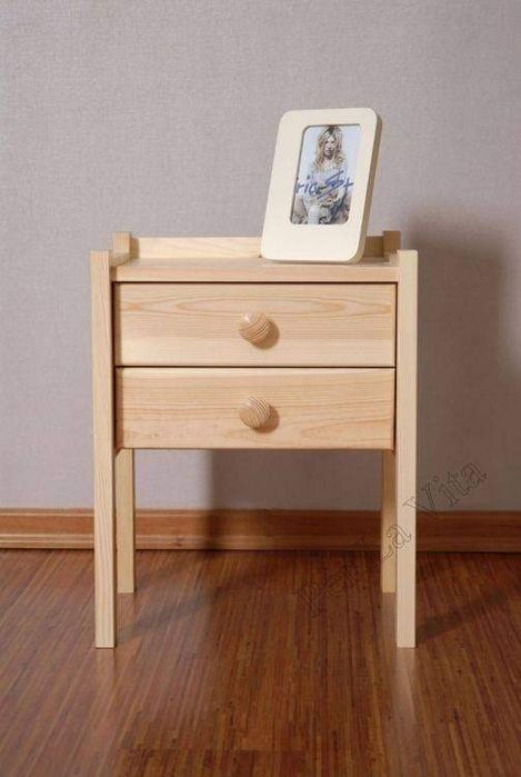2 sztuki szafki nocnej sosnowa kolor natutal