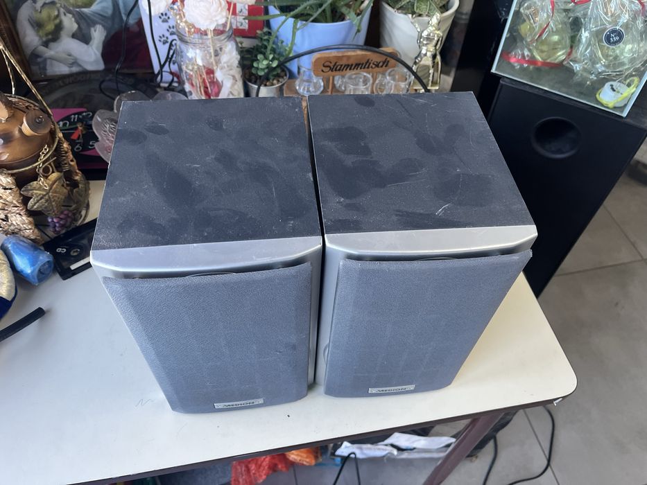 Mini glosniki medion srebrne