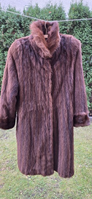 Futro naturalne z norek brąz