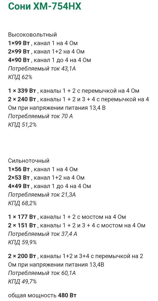 Продам підсилювач SONY XM-745HX