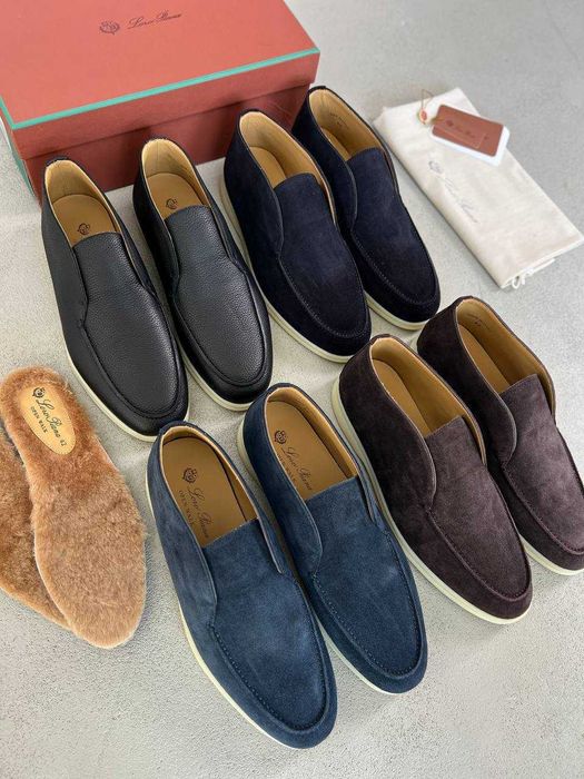 Мужские лоферы Loro Piana ботинки с меховой стелькой Лоро Пиана ob436