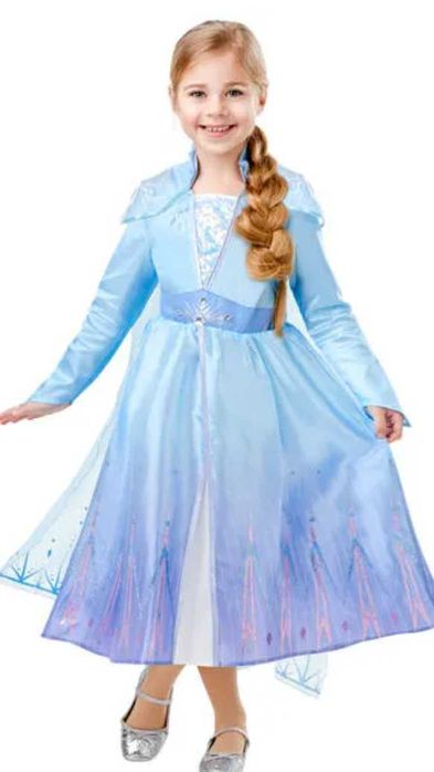 NOWY strój karnawałowy ELZA ELSA Kraina Lodu Frozen II 116/122 (8)