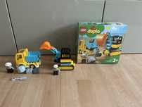 Lego duplo wywrotka i koparka wszystkie elementy z zestawu