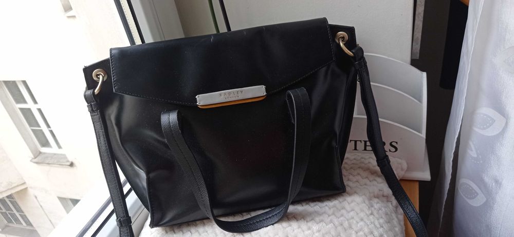Torebka Damska Radley London Oryginalna Skórzana Czarna Nowa
