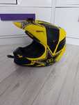 żółto czarny kask fox rockstar fullface