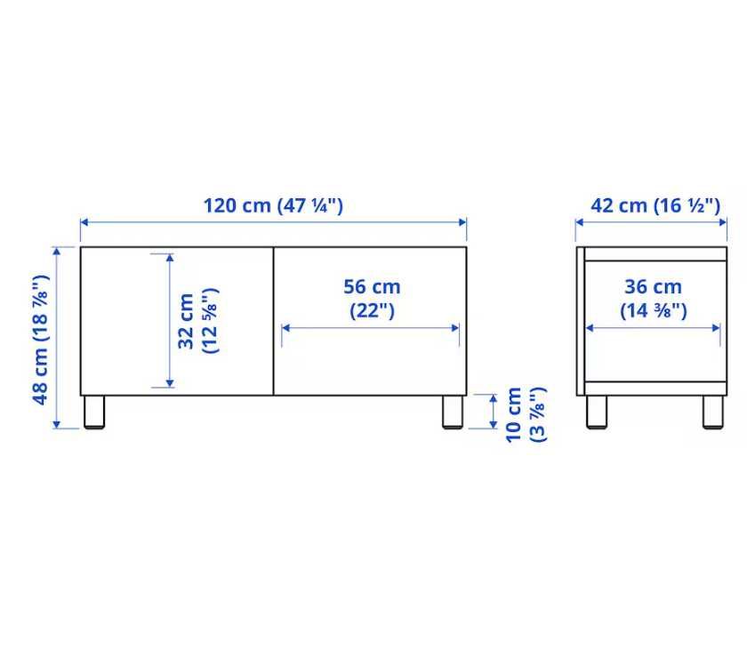 Szafka RTV IKEA BESTA 120 biała NOWA wysyłam