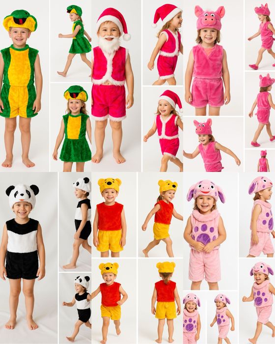 Карнавальний костюм гном новорічний панда