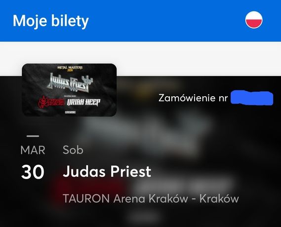 Bilet na koncert Judas Priest