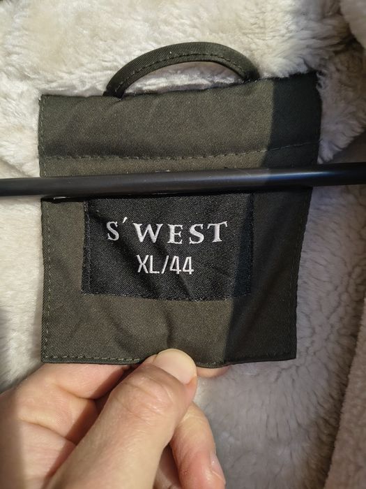 Kurtka zimowa parka ocieplana z kapturem xl/44