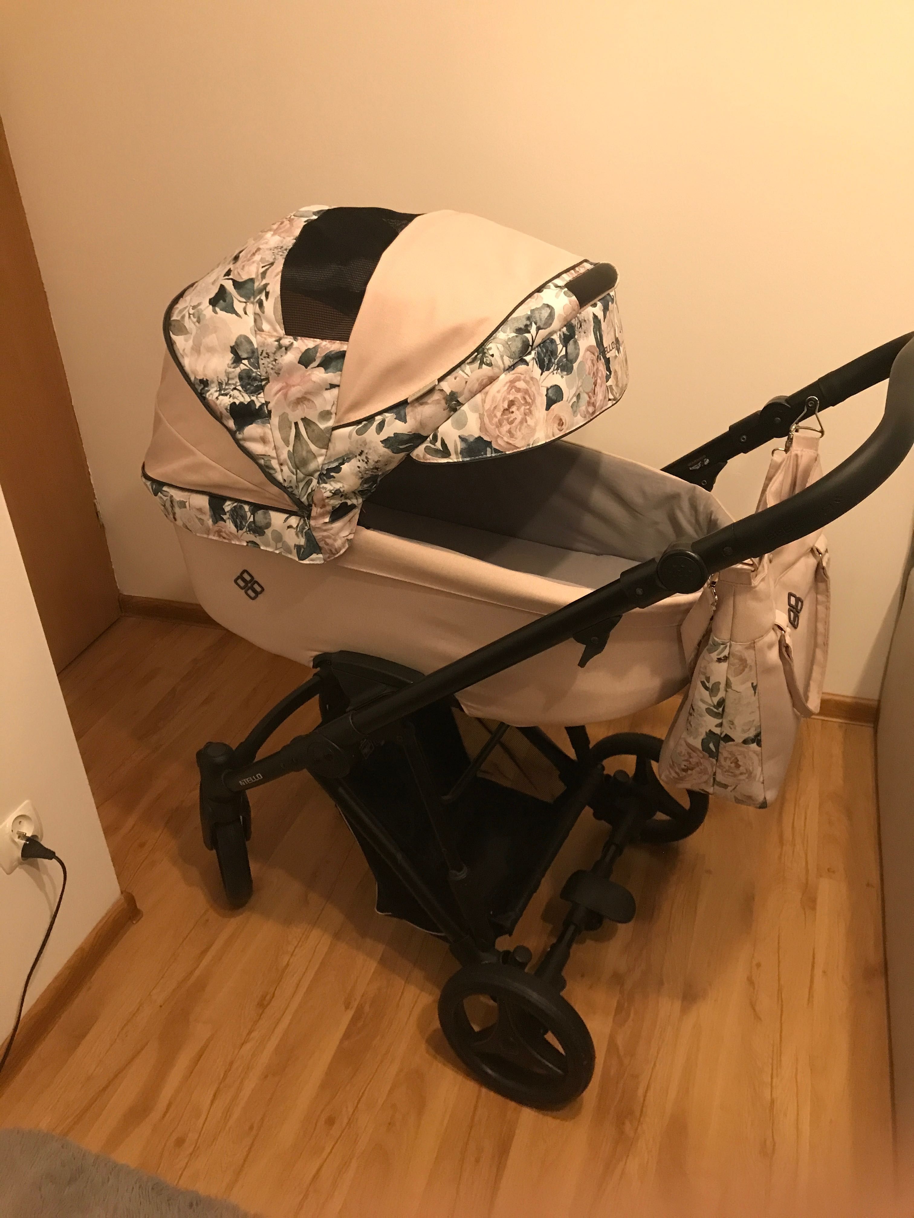 Wózek Bebetto Nitello 2w1 + fotelik maxi-cosi + chodak baby mix