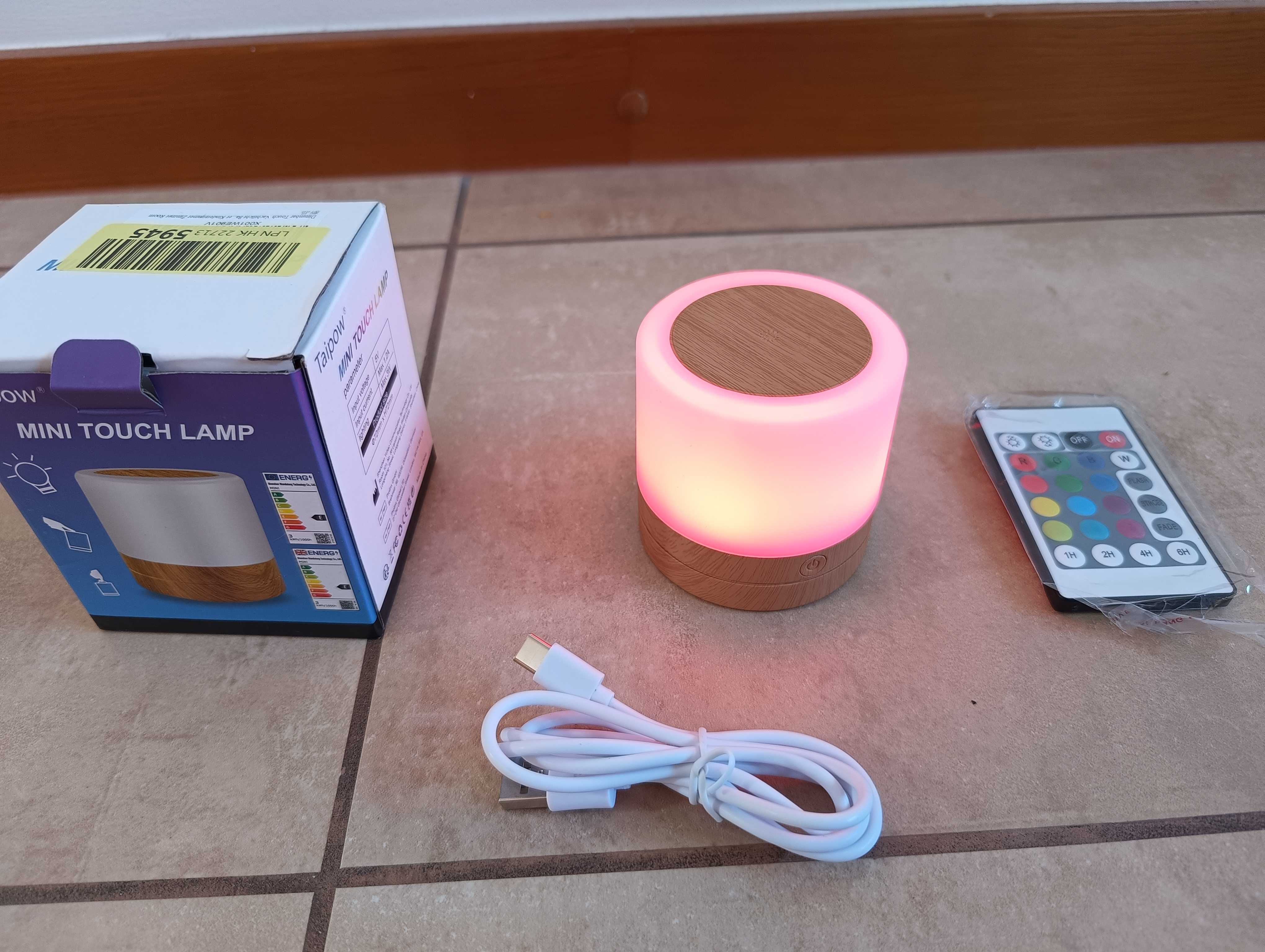 Lampka Nocna Lampka Mini Touch z pilotem kolory funkcja timera NOWA
