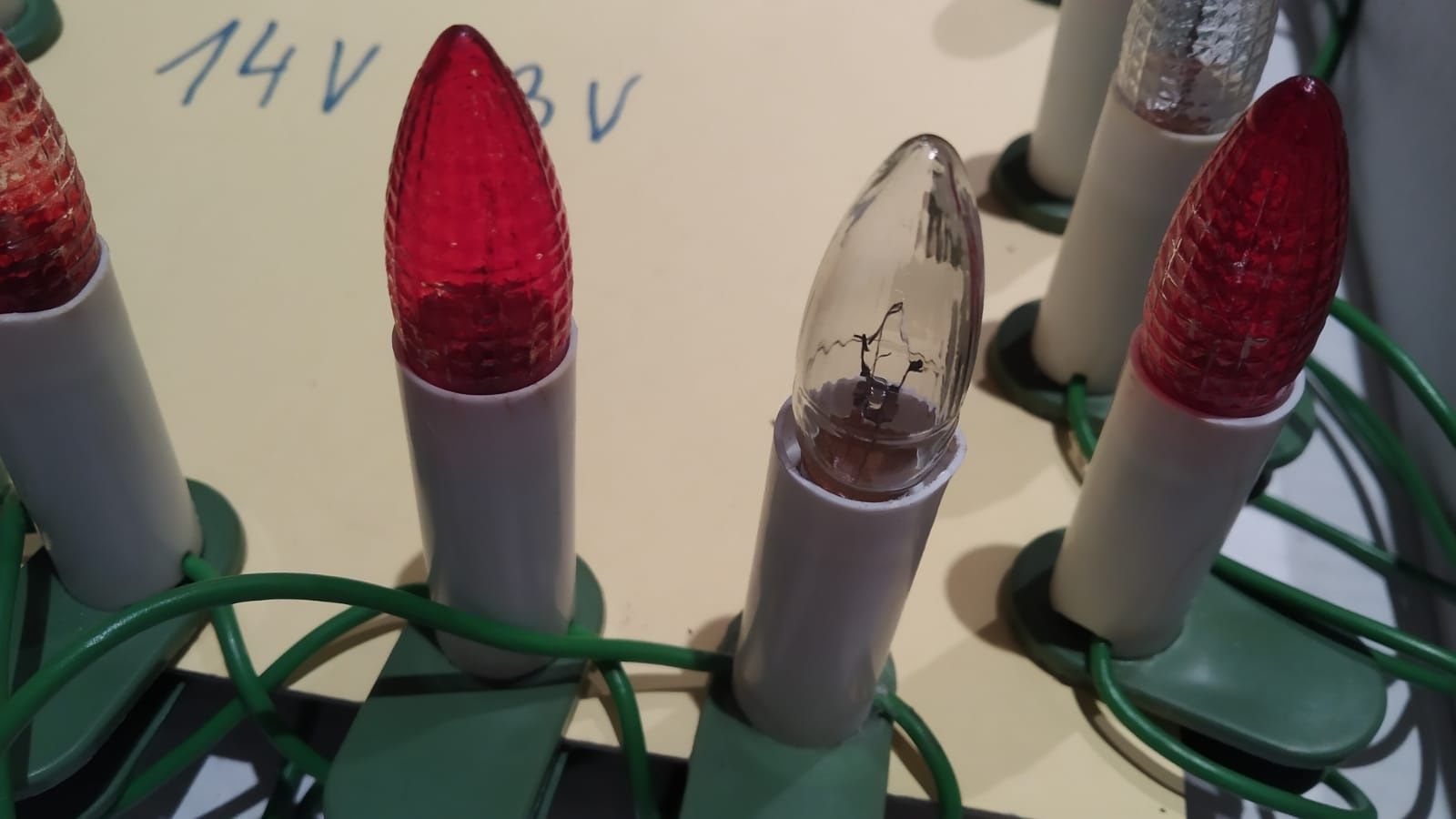 Lampki choinkowe z PRL-u światełka 17