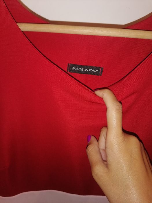 Vestido Bordô e Branco - Tamanho L
