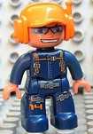 LEGO Duplo 47394pb082 figurka pilot helikoptera samolotu 7841-1