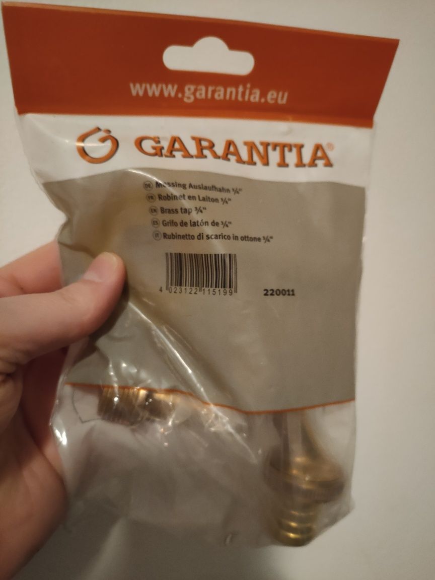Kranik do zbiornika na deszczówkę - złoty