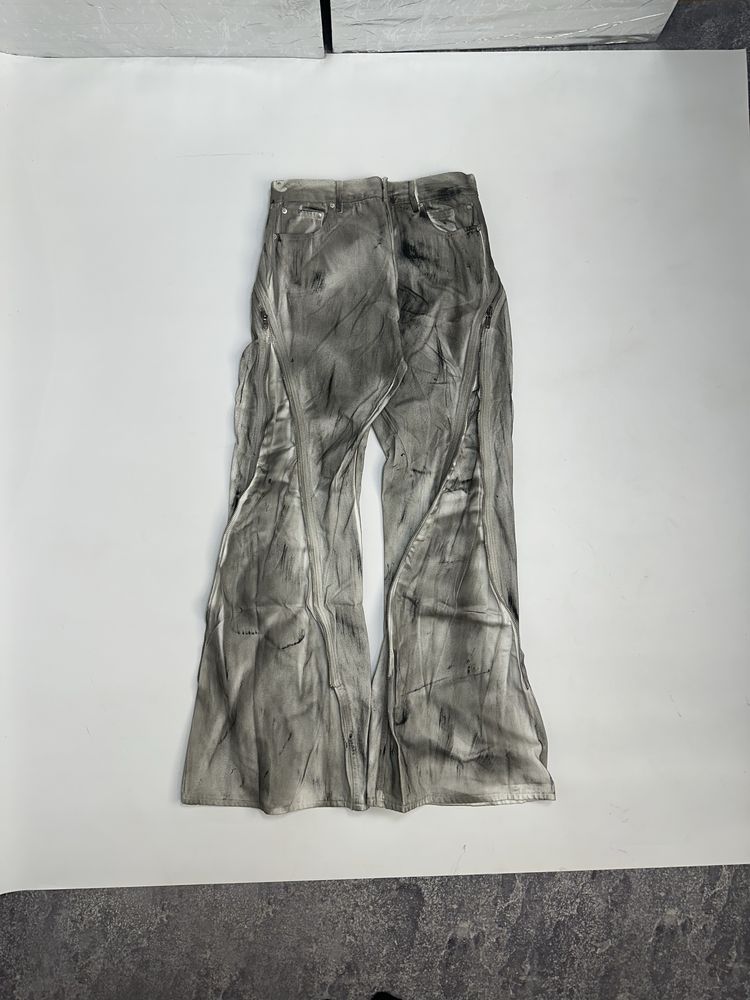 Rick Owens BANANA boot cut faded opium archive джинси сині джинсы клеш