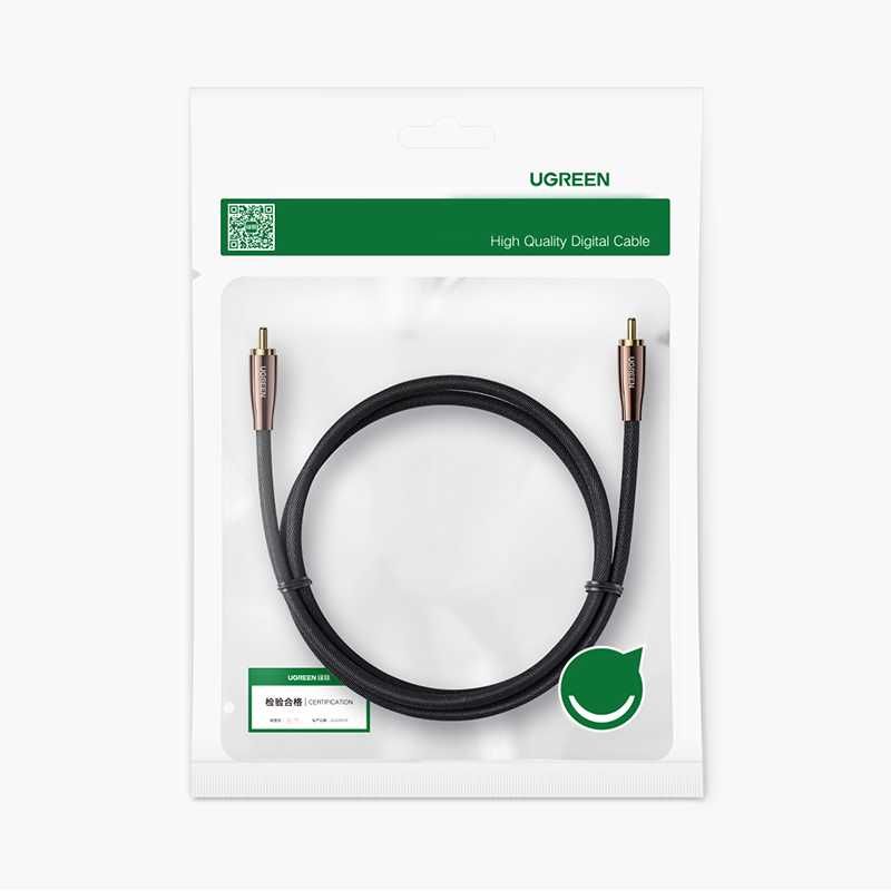 Коаксіальний аудіо кабель RCA на RCA аудио Coaxial PRO S/PDIF UGREEN