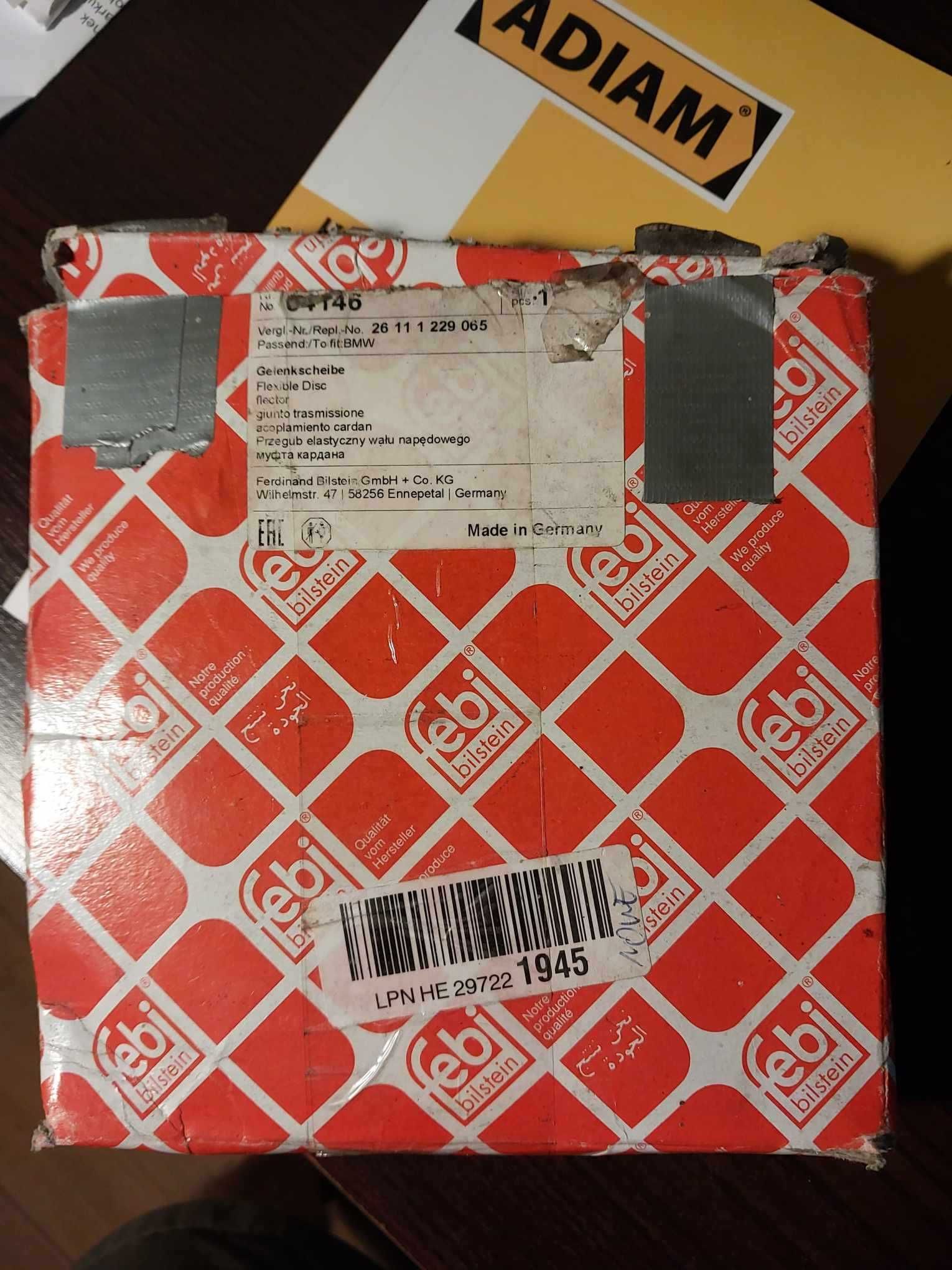Febi Bilstein 04146 Połącz., wał wzdłużny; bmw łącznik elast wału