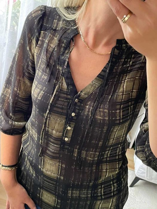 Damska zwiewna szyfonowa stylowa bluzka Princess Vera Wang rozmiar XS