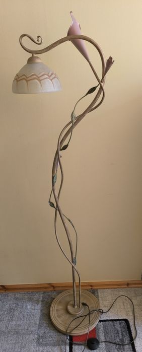 Żyrandol plus lampa stojąca vintage ręczna robota