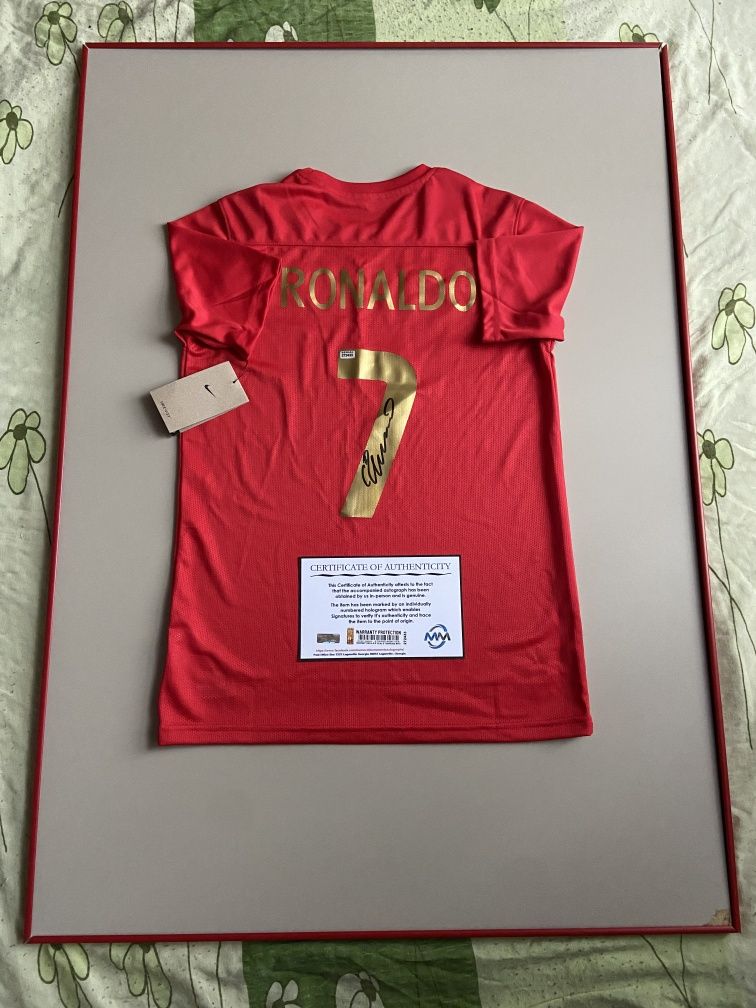Koszulka Portugalia oryginalny autograf Cristiano Ronaldo Certyfikat