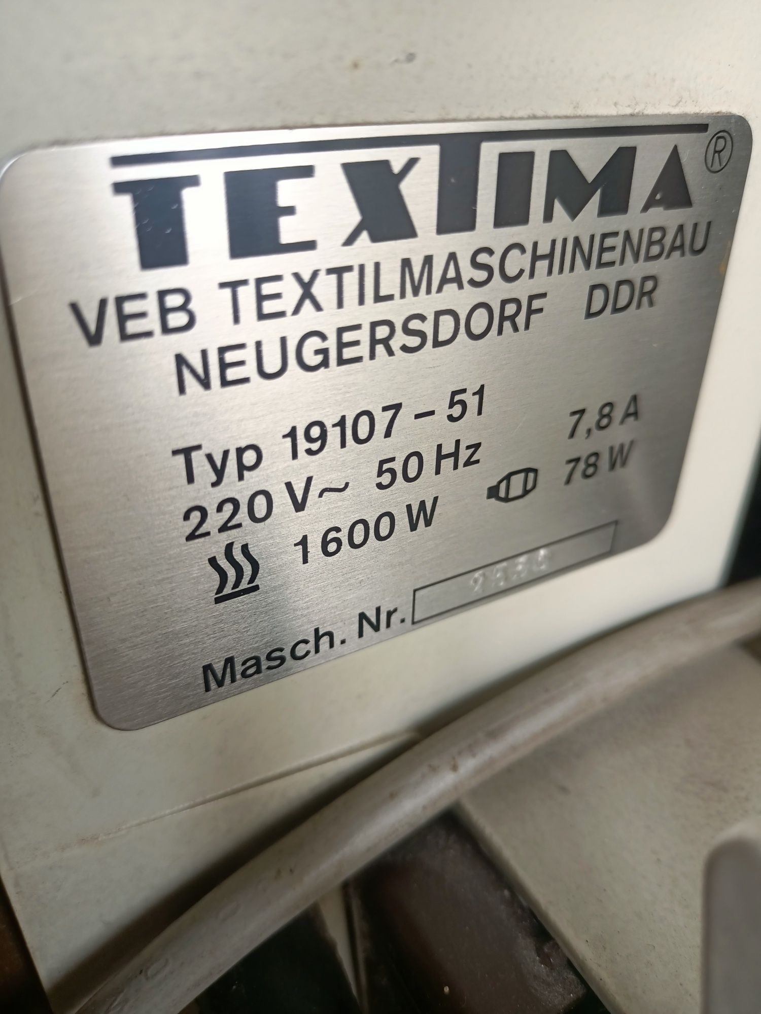 Magiel elektryczny textima DDR.